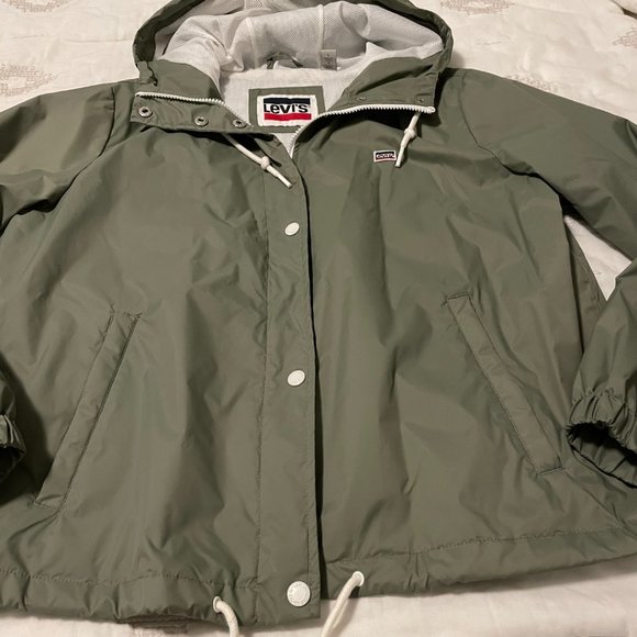 Levi's Retro Hooded Rain Jacket - women's large - Picture 3 of 9